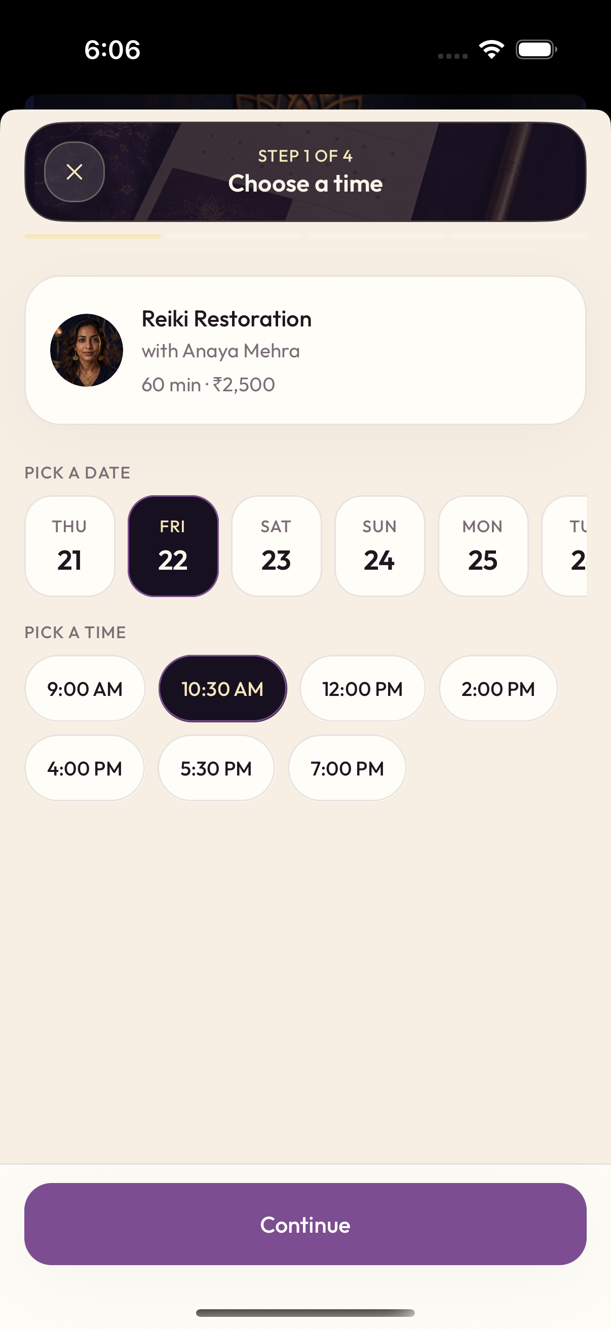 Booking Flow